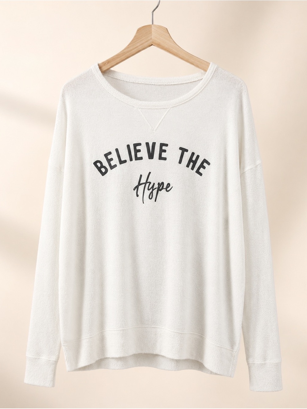 Women’s / Junior’s Justice "Believe The Hype" Graphic Thin Sweatshirt- Sz 18/20